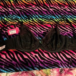 NWT 34GG Curvy Kate Lace Bra Black/Wine